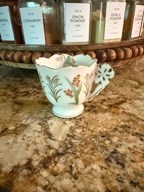 Ucagco Demitasse Tea Cup - Vintage Japan Floral Porcelain